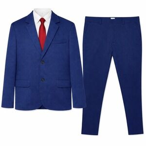 Swet Tailor Suit Mens 42S 32x33 Navy Blue Tapered Performance Stretch 2 Piece